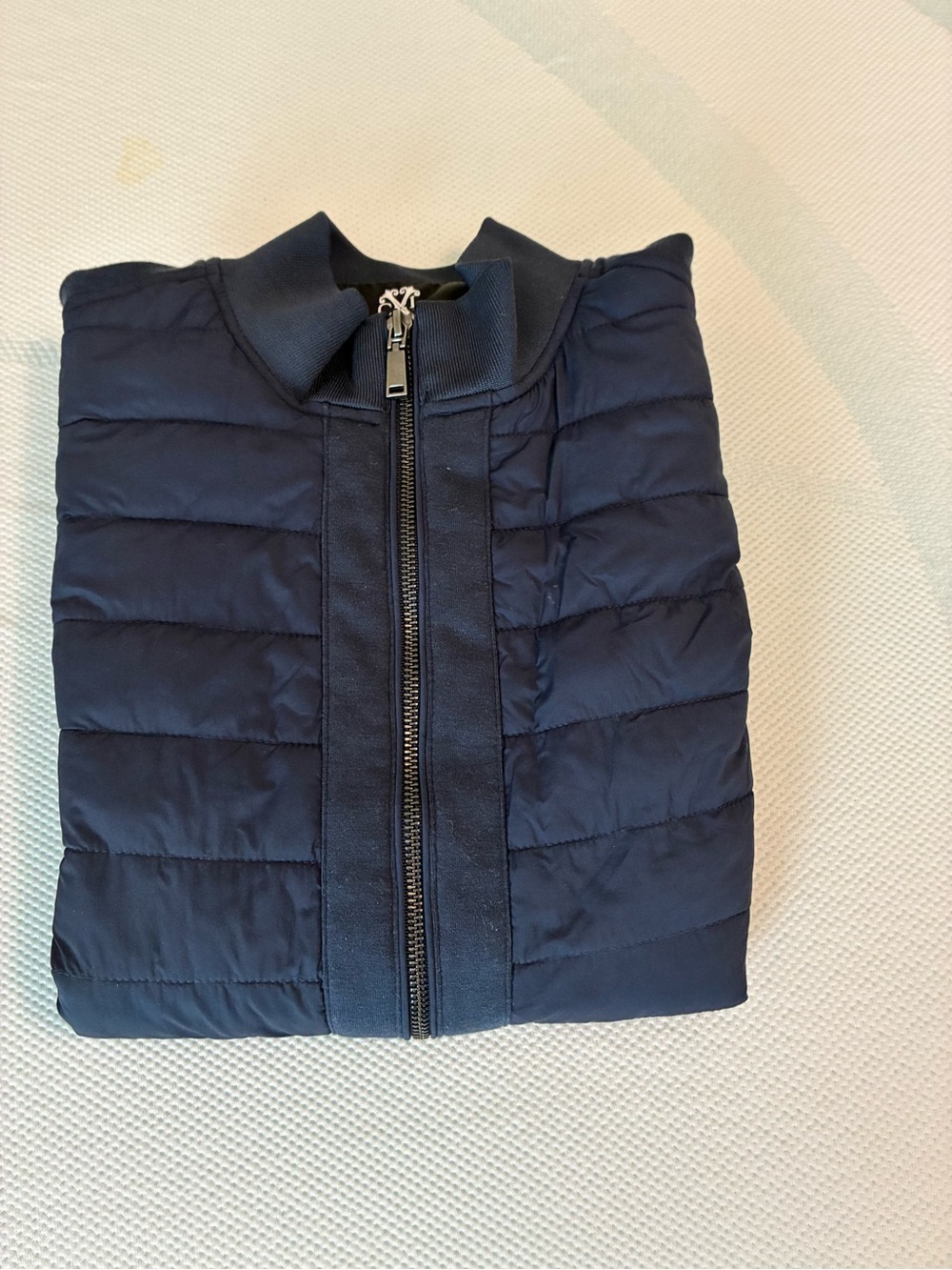 Christian Lacroix Men's Quilted Navy Puffer Jacket